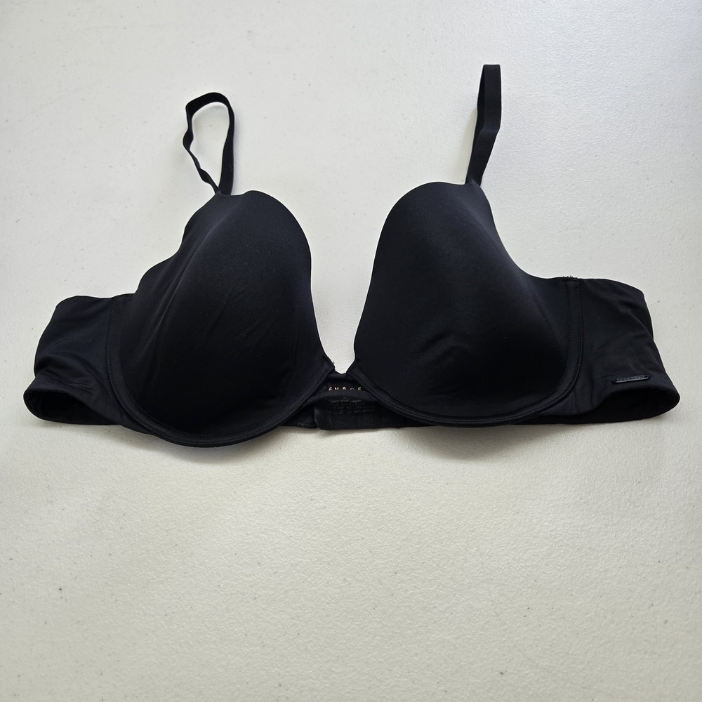 Savage X Fenty Women Bra‎ 38C Black T Shirt Underwired Jersey Strap